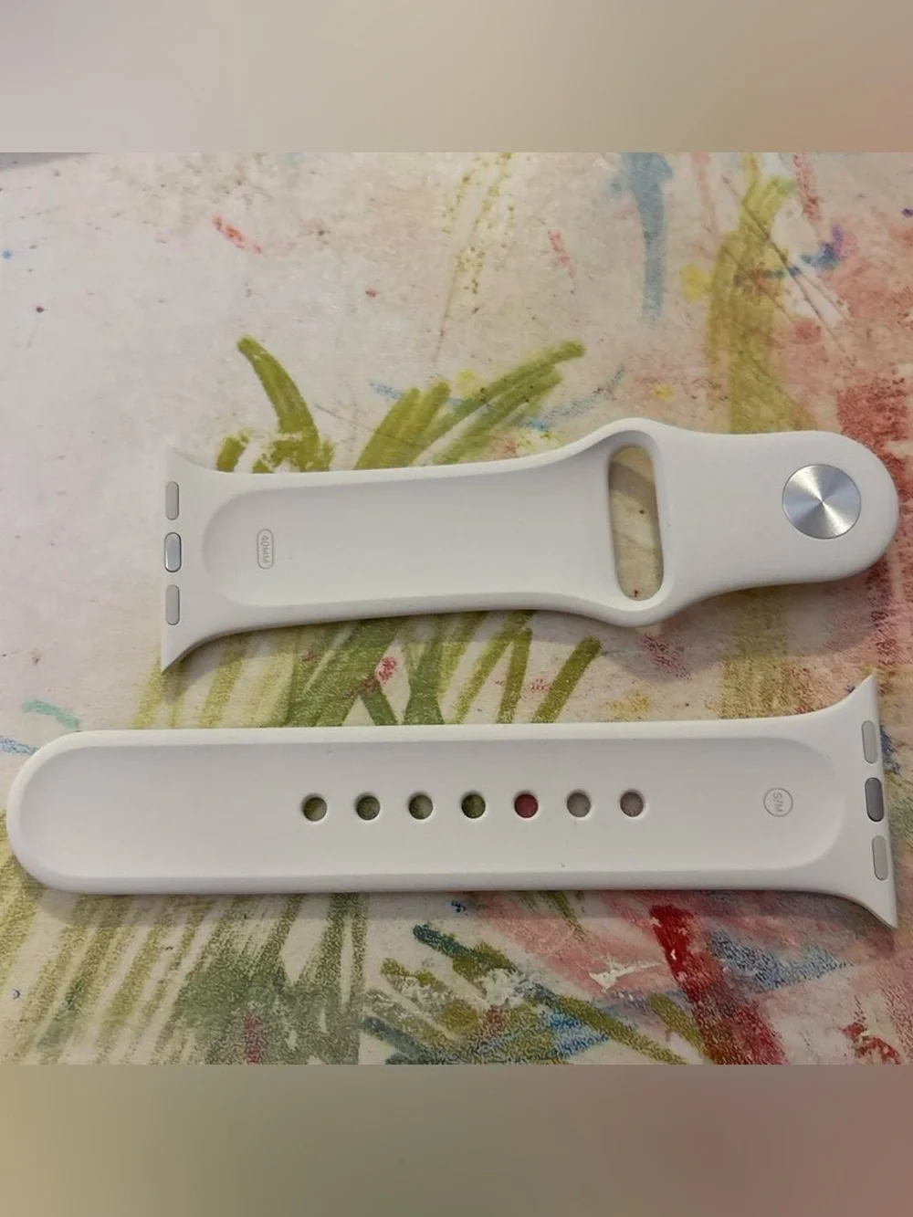 Off-White Silicone Apple Watch Band - 40mm